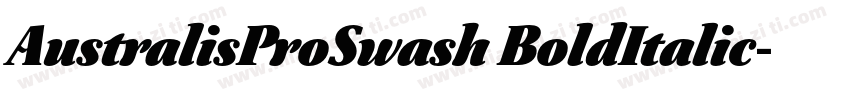 AustralisProSwash BoldItalic字体转换